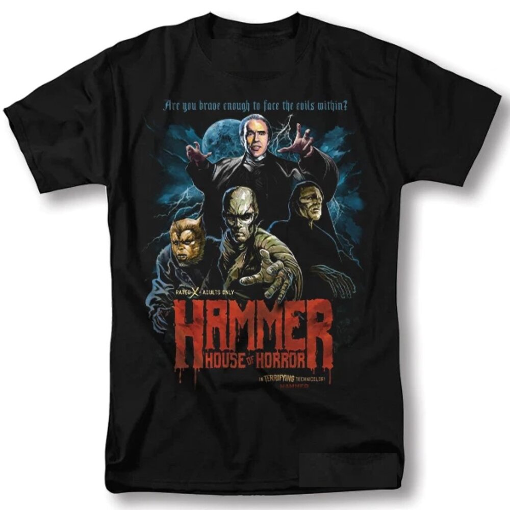 Hammer House of Horror Shirt Dracula Movie Book Graphic T-Shirt  249